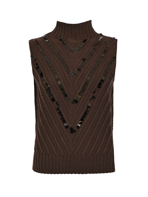 Maglia lupetto con ricamo paillettes Clips | A804 567800039